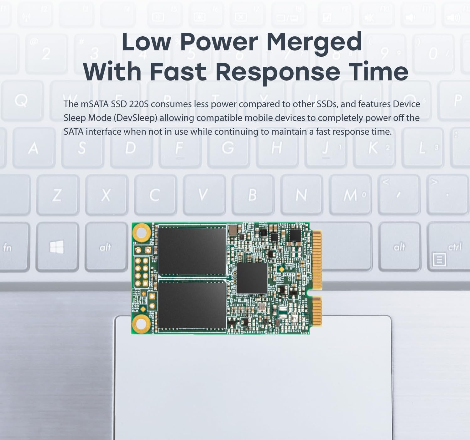 Transcend MSA220S 64GB SATA III 6Gb/sSSD, Read/Write up to 350/250 MB/s with 3D NAND Flash for Ultrabooks, Tablet PCs & Slim Servers TS64GMSA220S