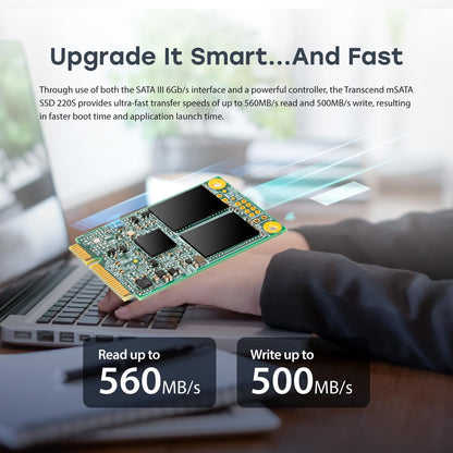 Transcend MSA220S 64GB SATA III 6Gb/sSSD, Read/Write up to 350/250 MB/s with 3D NAND Flash for Ultrabooks, Tablet PCs & Slim Servers TS64GMSA220S