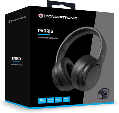 Conceptronic PARRIS03B headphone/headset Headphones Wired & Wireless Head-band Calls/Music Bluetooth Black