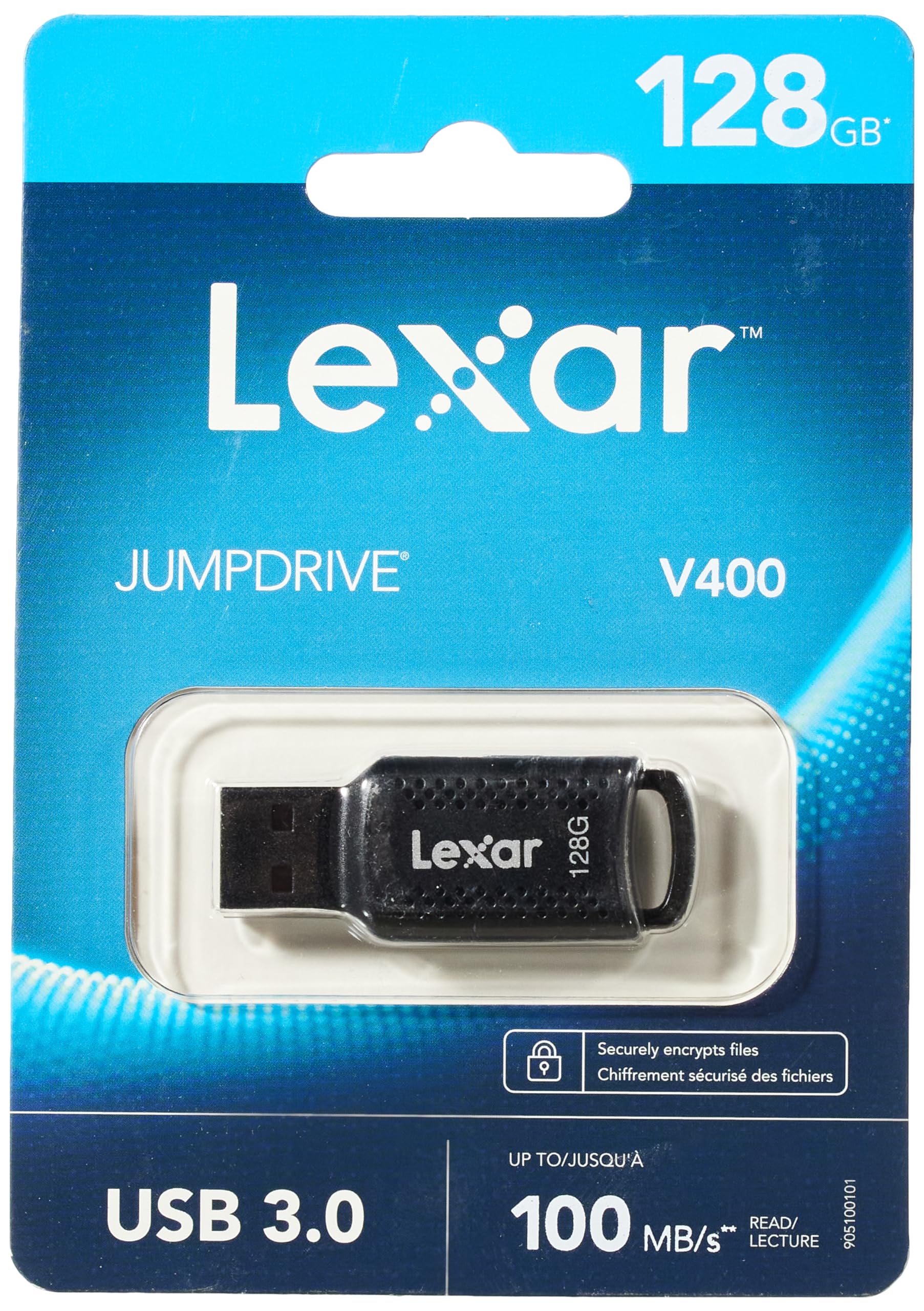 LEXAR Cle Usb 128Go Jumpdrive V400 3.0 Noire