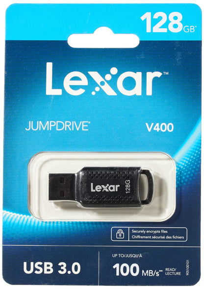 LEXAR Cle Usb 128Go Jumpdrive V400 3.0 Noire