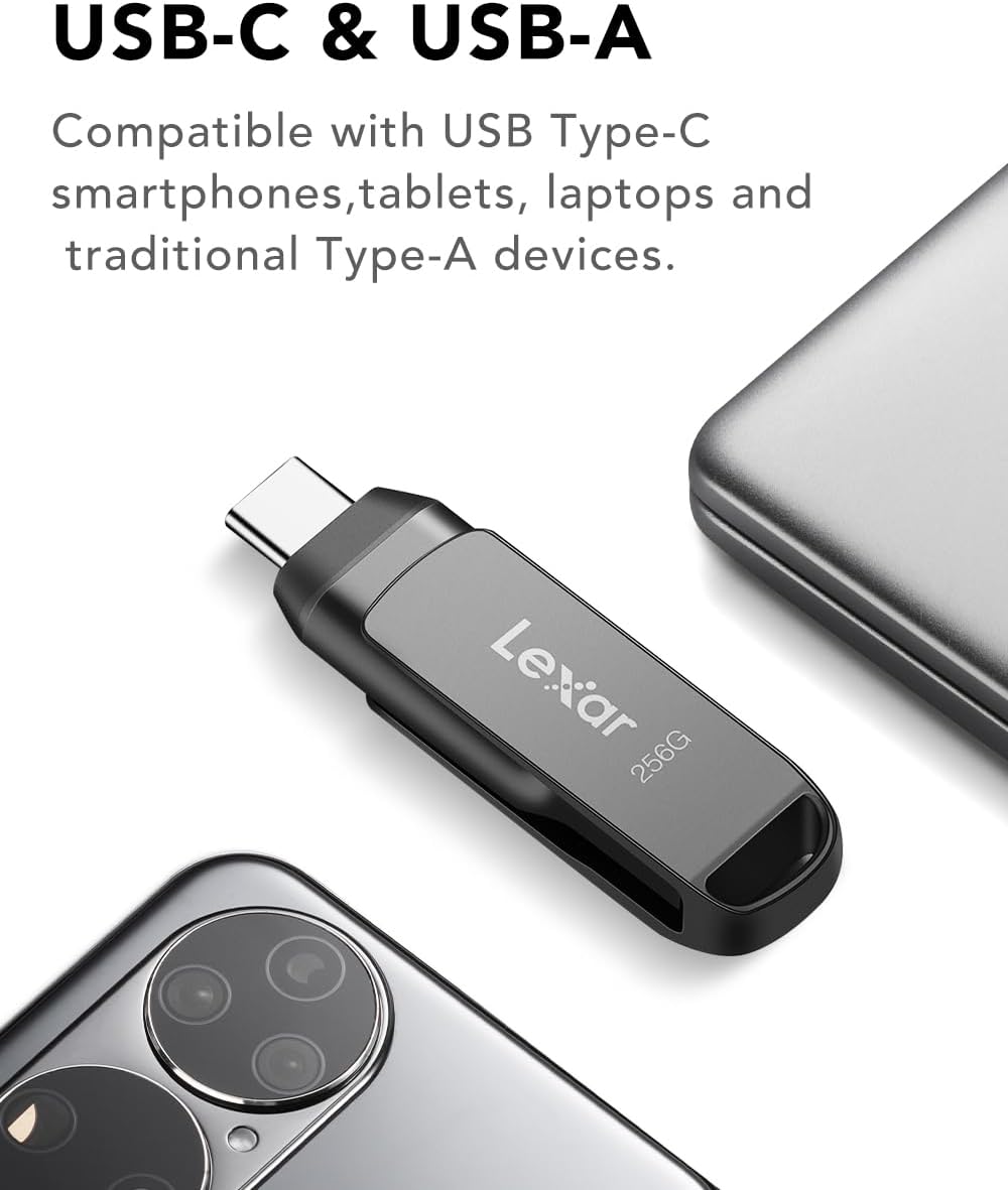 Lexar Clé USB 3.1 JumpDrive D400-128Go (Gris