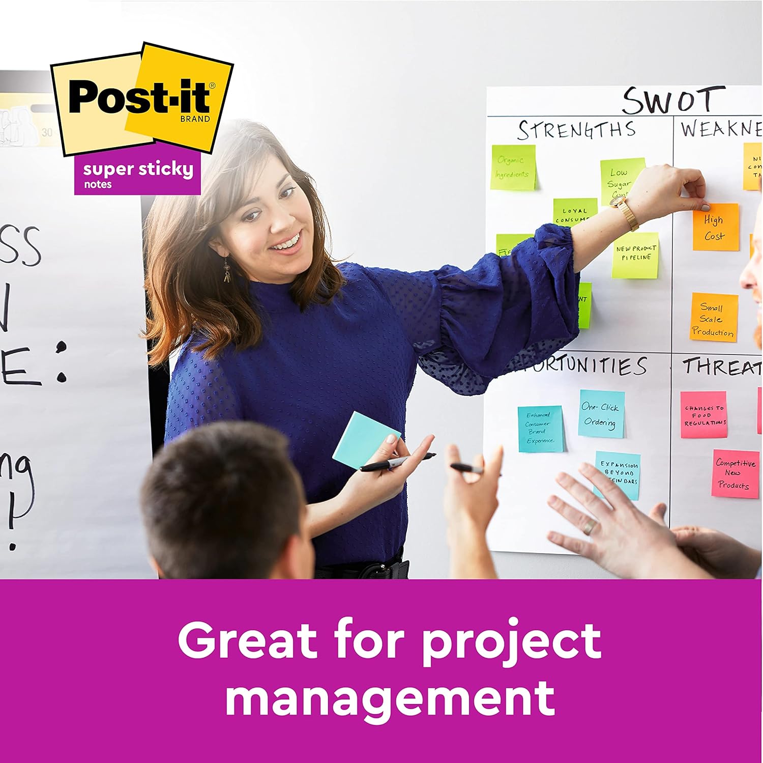 Post-it Foglietti Super Sticky, Collezione Soulful, Confezione da 12 blocchetti, 90 Fogli per blocco, 47,6 mm x 47,6 mm, Colori Rosa, Viola, Verde, Grigio, Azzurro. Per Appunti, Elenchi & Promemoria