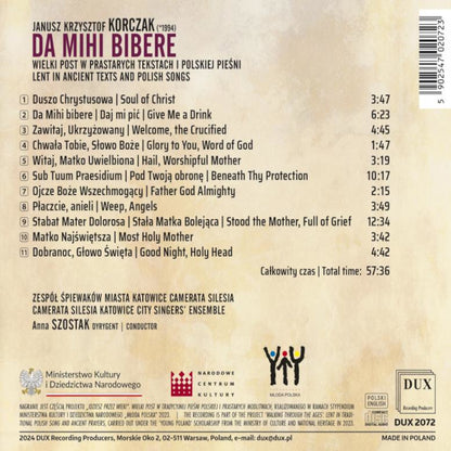 Janusz Krzysztof Korczak: Da Mihi Bibere: Lent in Ancient Texts and Polish Songs