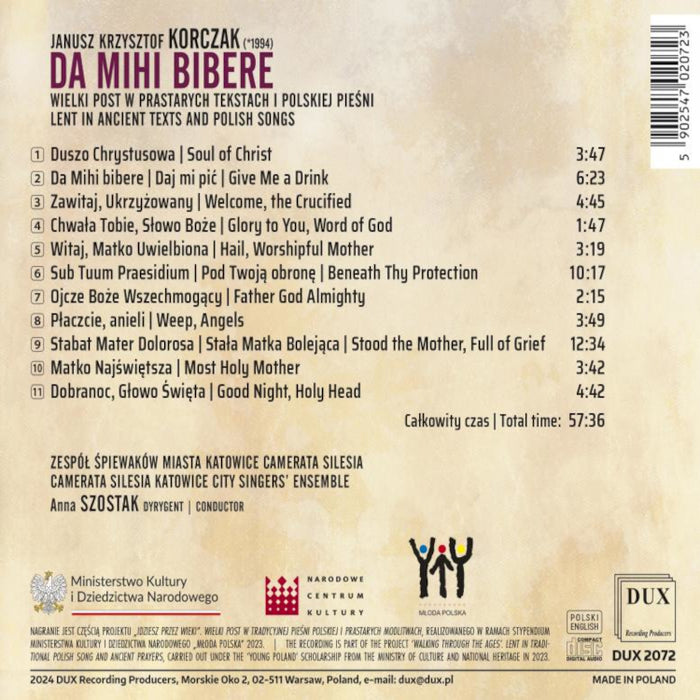 Janusz Krzysztof Korczak: Da Mihi Bibere: Lent in Ancient Texts and Polish Songs