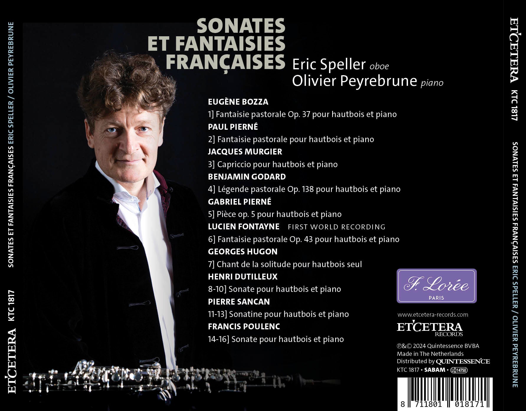 Eric Speller/Olivier Peyrebrune: Sonates Et Fantaisies Françaises