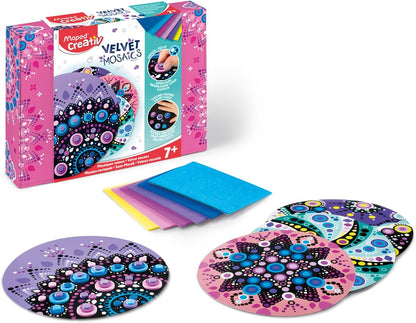 Maped CREATIV 907053 VELVET MOSAICS Bastelset, Karton, bunt, 1 Set