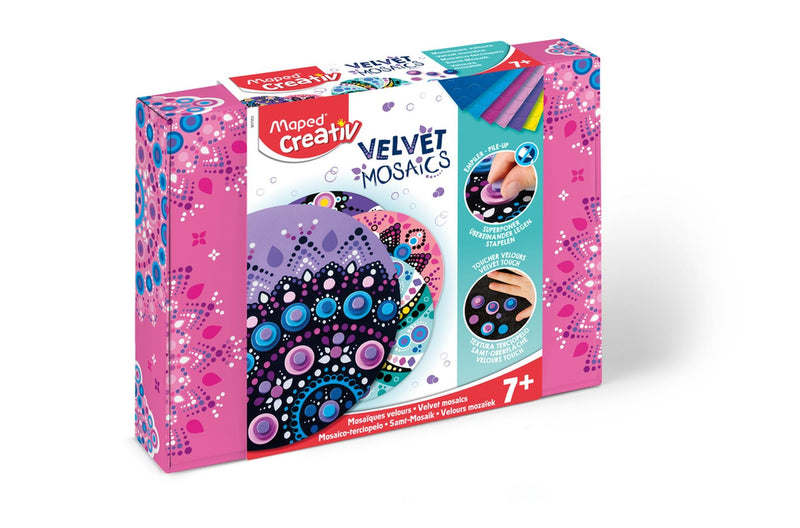 Maped CREATIV 907053 VELVET MOSAICS Bastelset, Karton, bunt, 1 Set