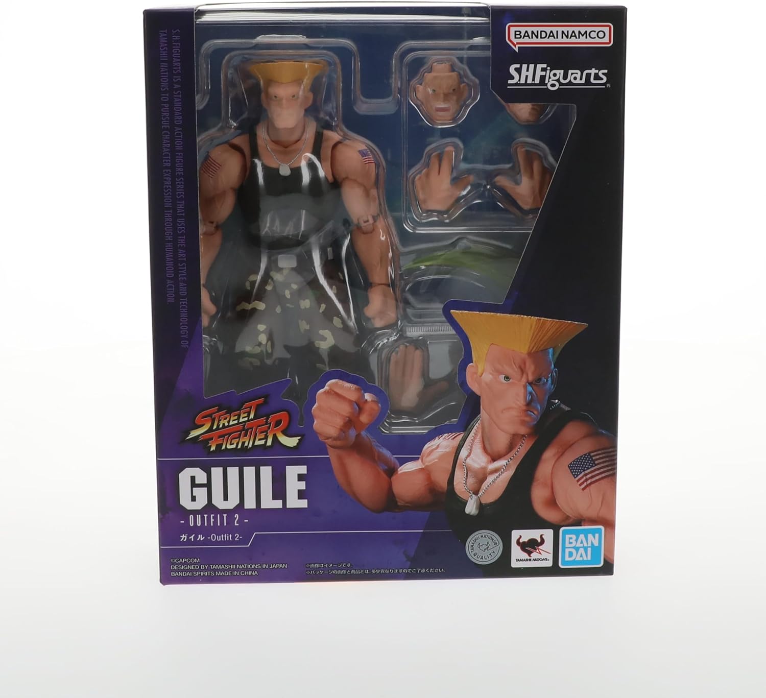 TAMASHII NATIONS - Street Fighter - Guile -Outfit 2-, Bandai Spirits S.H.Figuarts Action Figure Guile (Outfit 2)