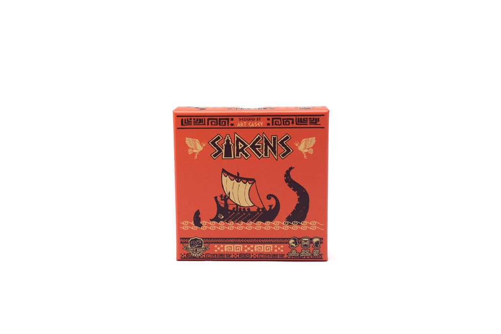 Sirens | Greek Mythology Themed Travel Size Board Game, Play Anywhere | Strategic Musical Card Drafting Game | 1-2 Players, Ages 12+ | Easy to Learn and Play for Game Night | Tiny Game Series