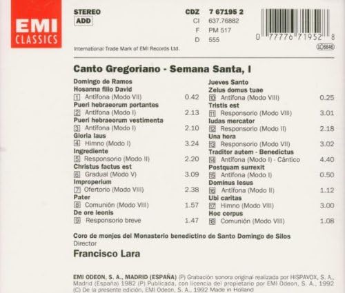 Canto Gregoriano - Semana Santa