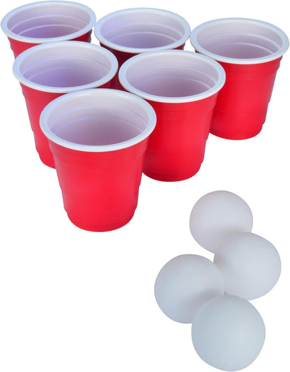 Worlds Smallest Beer Pong Miniature Red Beer Pong 1-2 Players Indoor Science Plastic No Batteries Required Adult 4 Balls 12 Cups