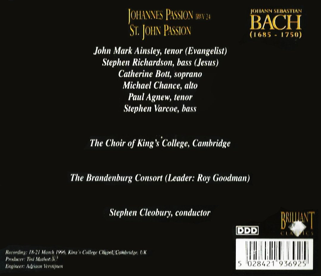 Bach Edittion - Johannes Passion - BWV 245