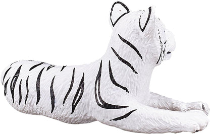 MOJO White Tiger cub lying down Wildlife Animal Model Toy Figure