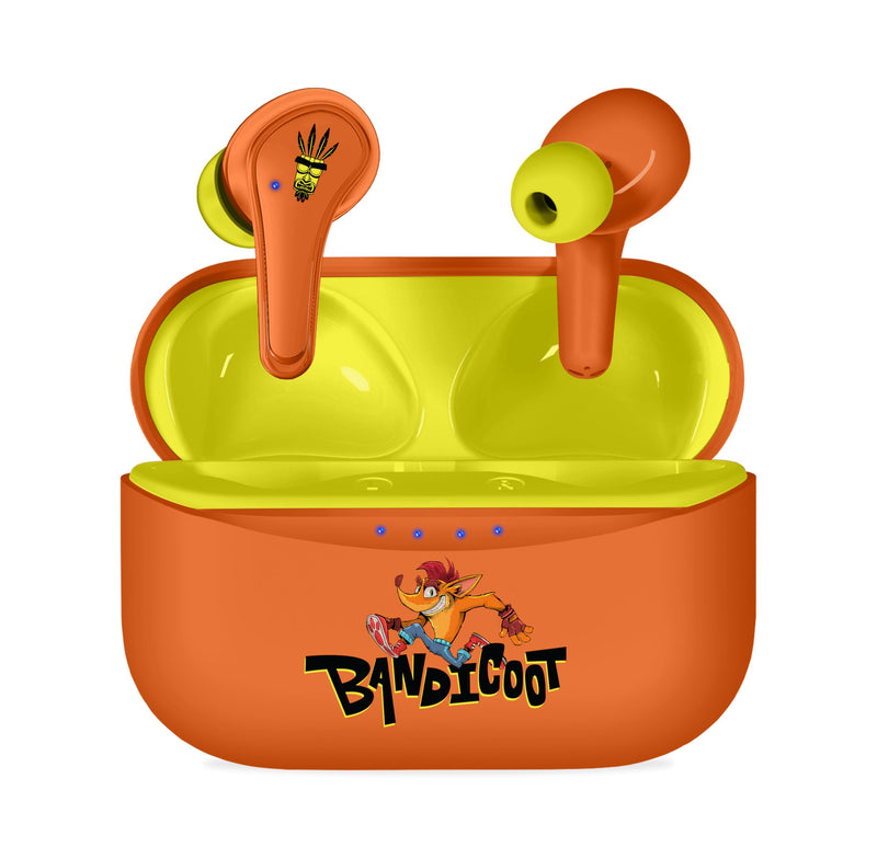 OTL Technologies CB1220 Crash Bandicoot TWS Earphones with Wireless Charging Case Orange