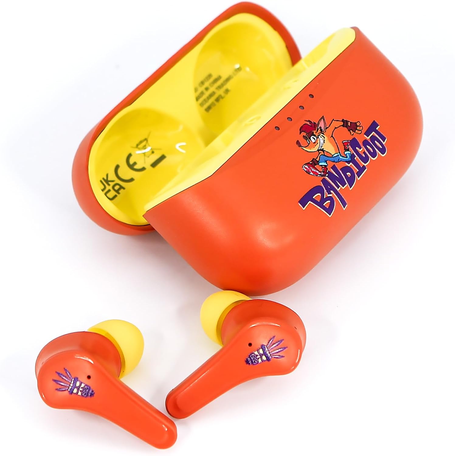 OTL Technologies CB1220 Crash Bandicoot TWS Earphones with Wireless Charging Case Orange