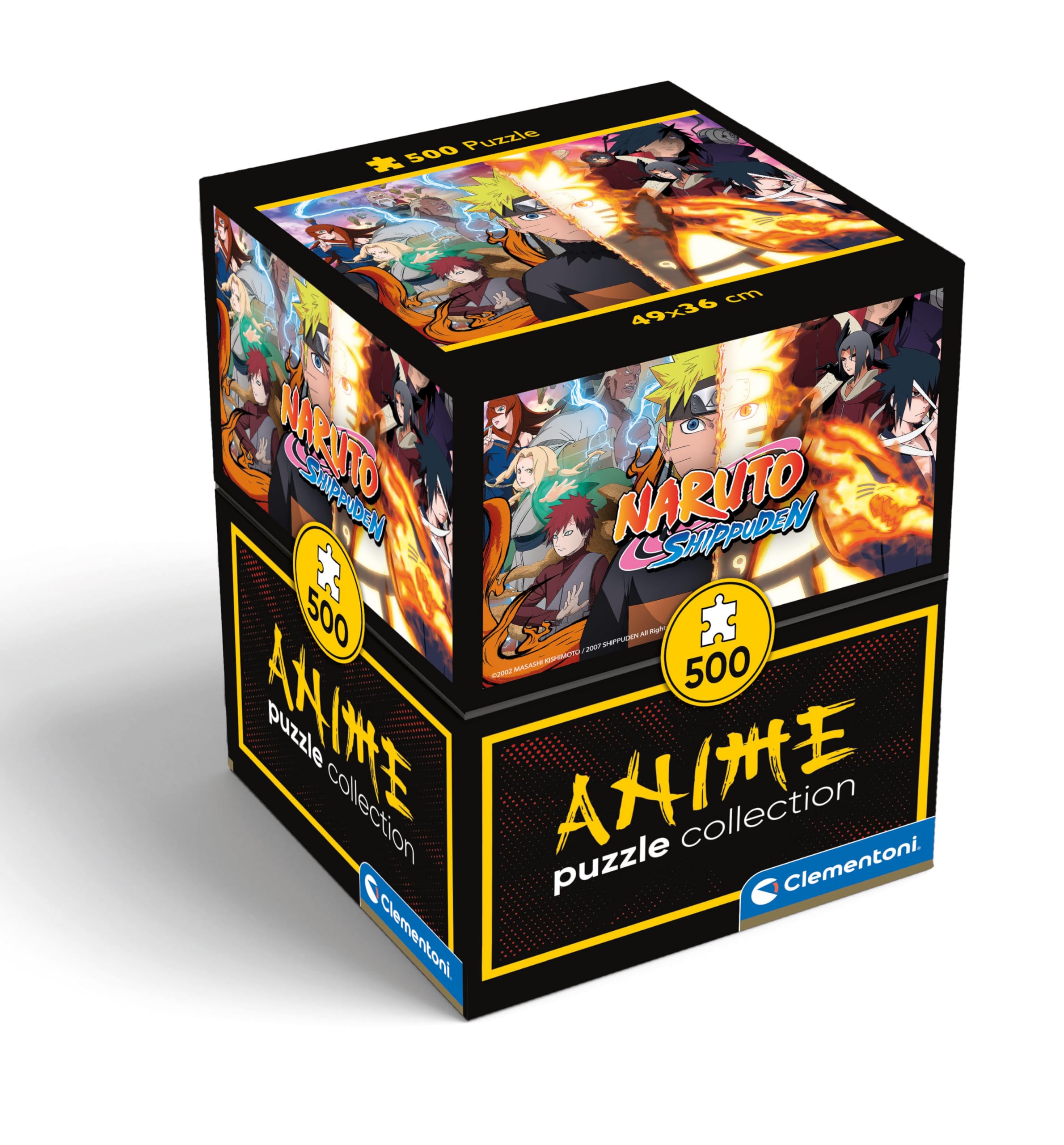 Clementoni- Naruto Shippuden Cube Shippuden-500 Pezzi, Orizzontale, Divertimento per Adulti, Puzzle Manga, Anime, Made in Italy, Multicolore, 35516