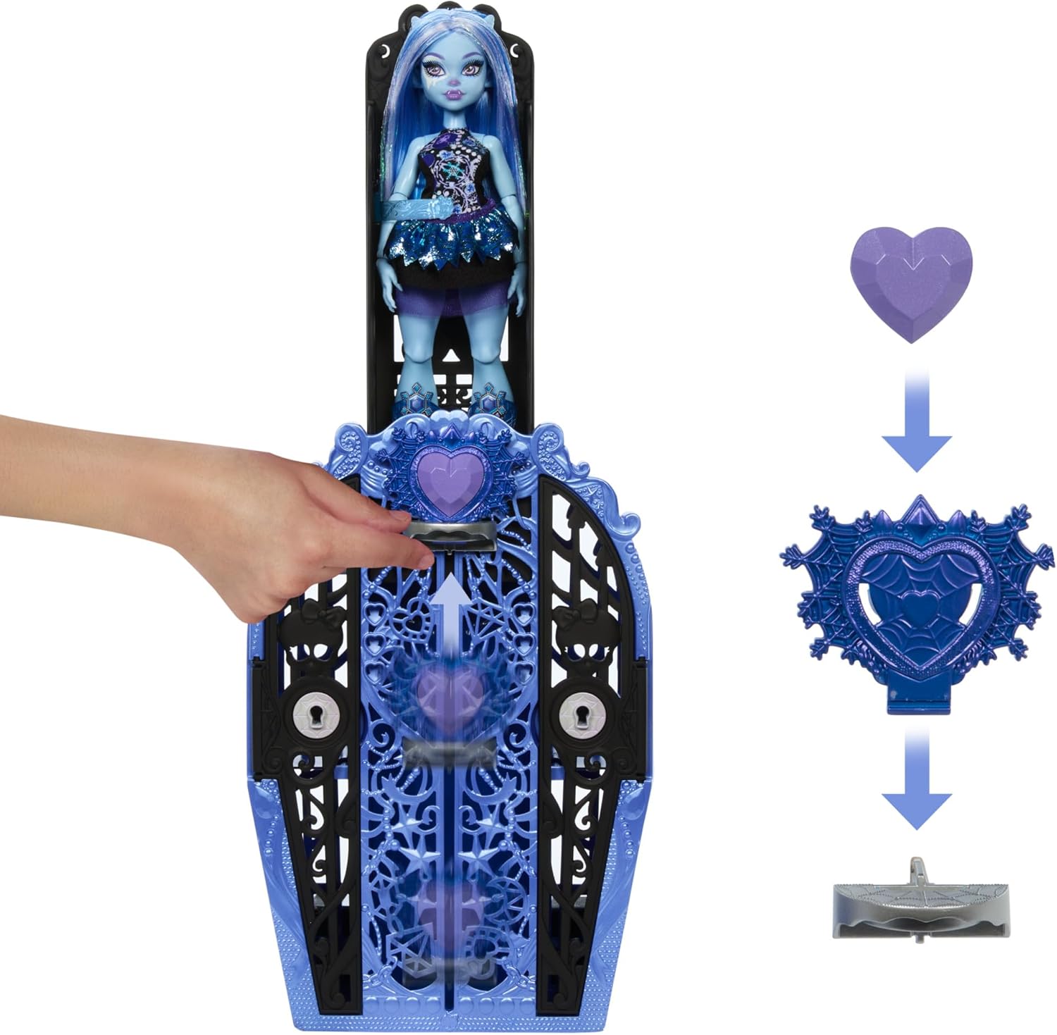 Monster High Skulltimate Secrets Doll and Accessories Set, Monster Mysteries Abbey Bominable with Dress-Up Closet and 19+ Surprises including Clothes