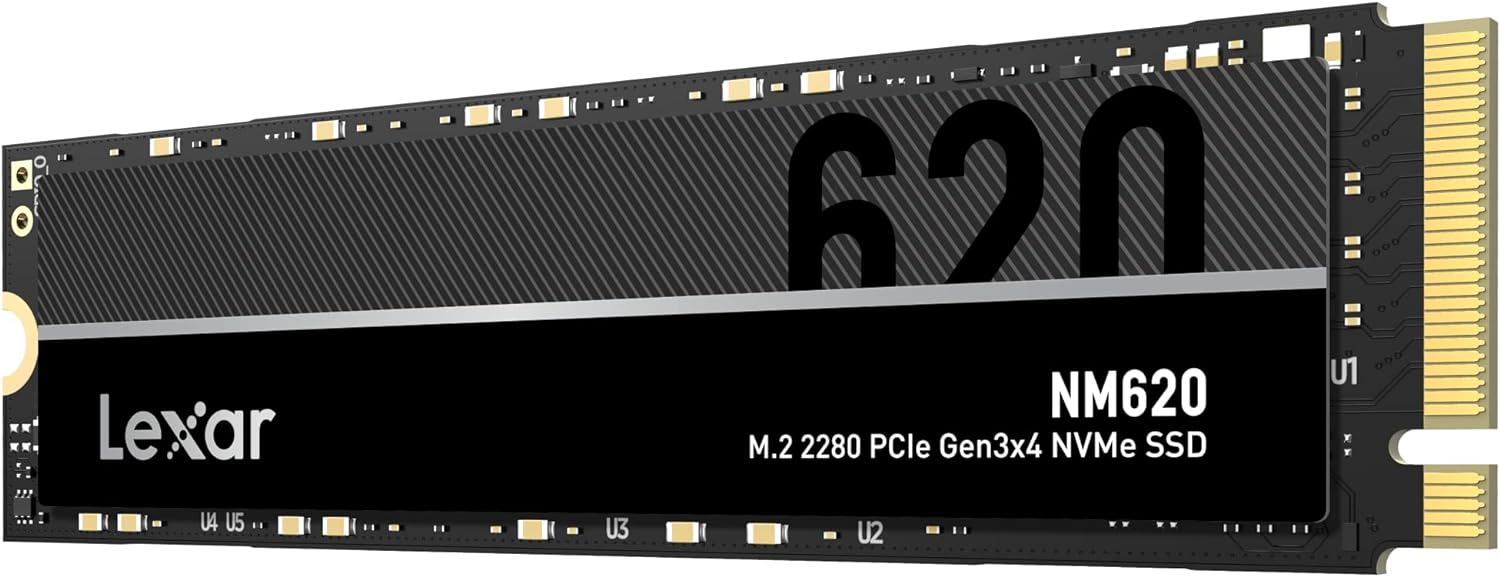 Lexar NM620 256GB SSD, M.2 2280 PCIe Gen3x4 NVMe 1.4 Internal SSD, Up to 3500MB/s Read, 1300MB/s Write, 3D NAND Flash Internal Solid State Drive for PC Enthusiasts and Gamers (LNM620X256G-RNNNG