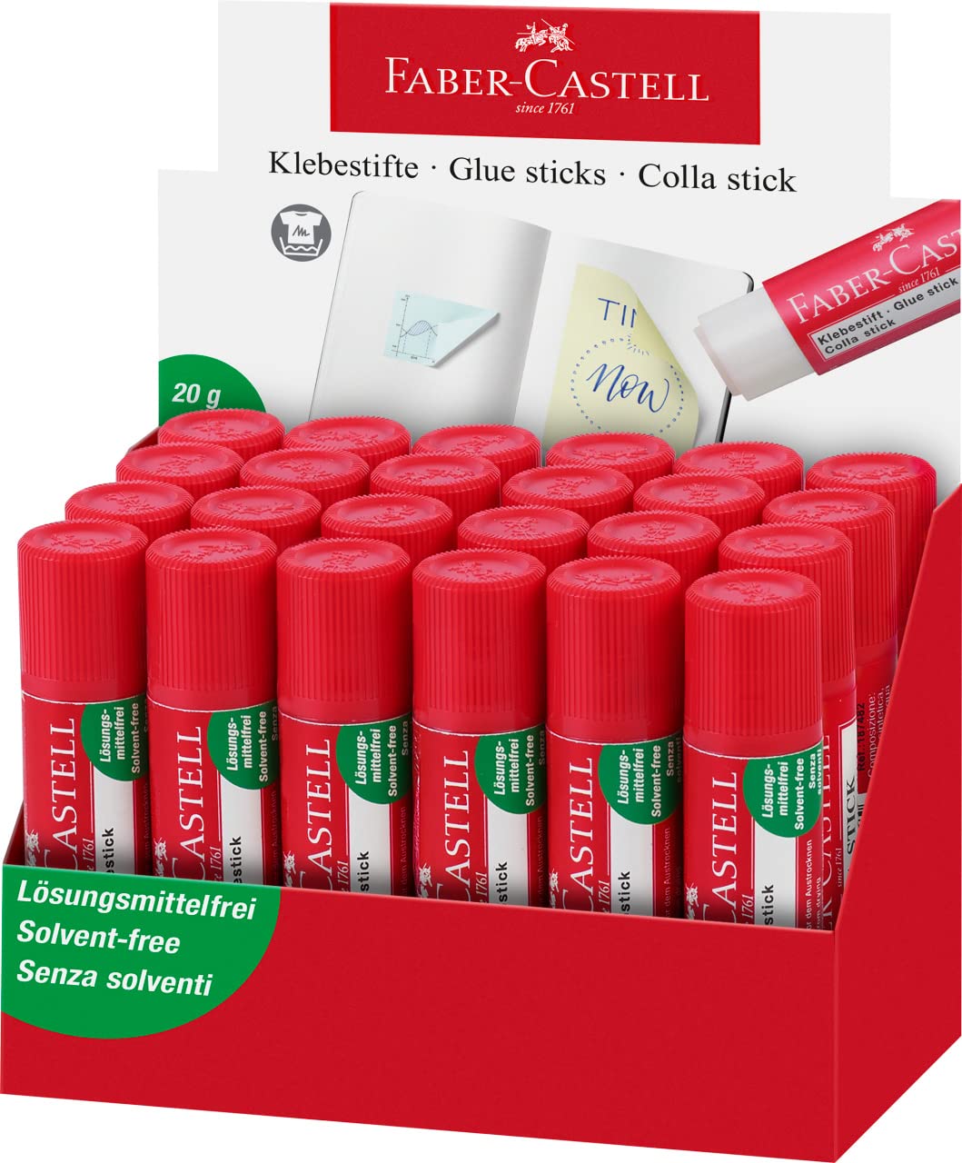 Faber-Castell Glue Stick, White, 20g