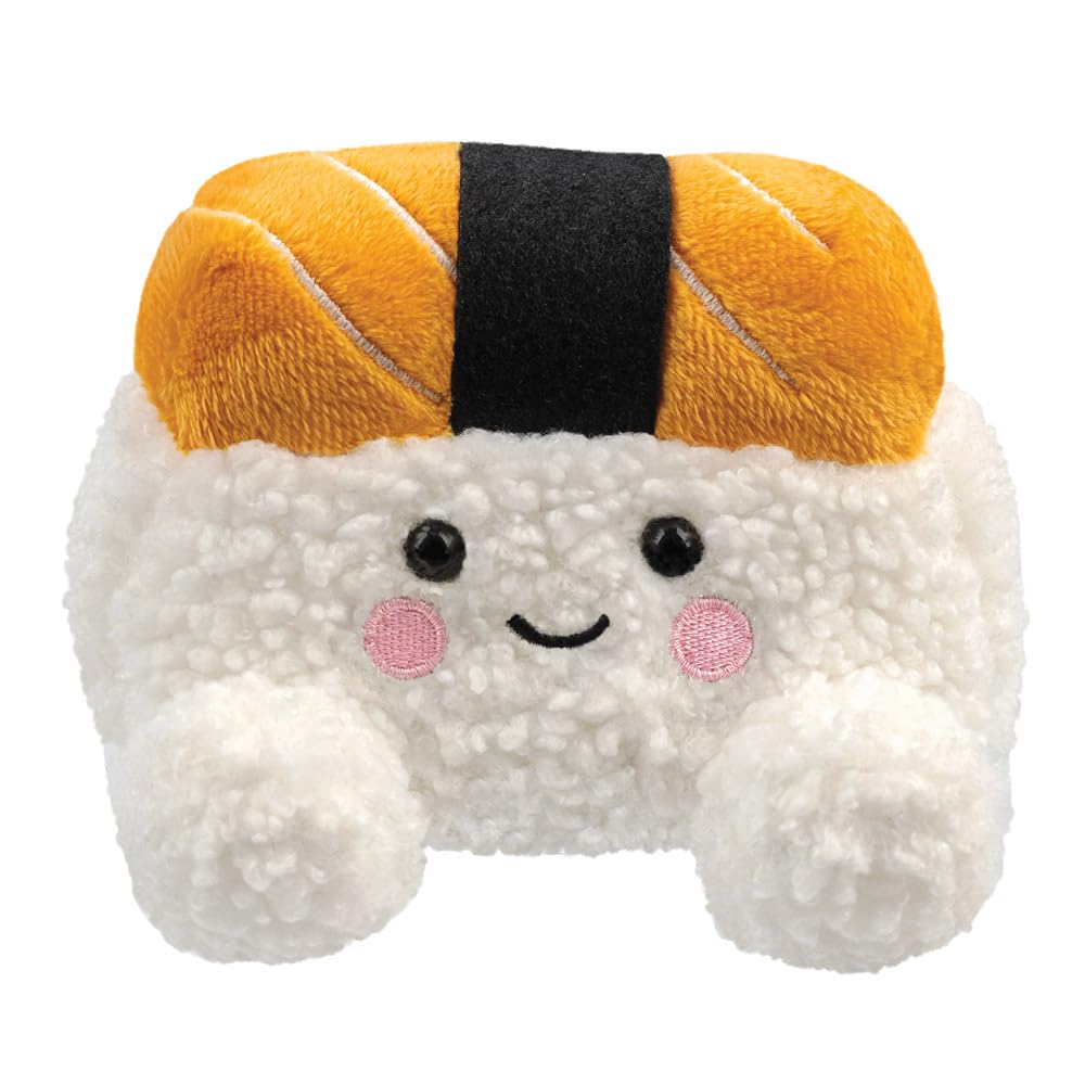 Aurora, 61595, Palm Pals Suhiro Salmon Sushi 5In, Soft Toy, White & Orange