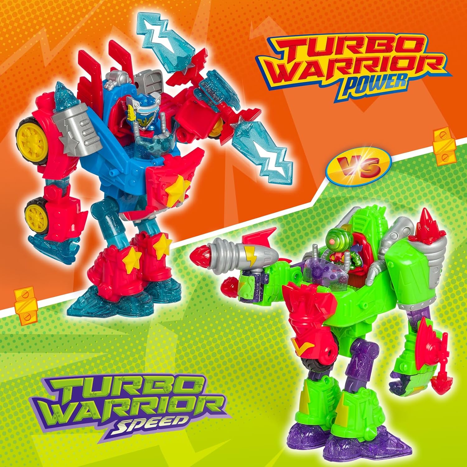 SUPERTHINGS Turbo Warrior Speed – Transformable robot villain, the robot transforms into a motorbike, includes 1 Turbo Warrior, 1 accessory and 1 SuperThing