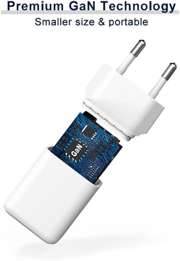 CONCEPTRONIC USB Charger PD GaN 2 Port 20W, USB-C x 1, USB-A x 1, QC 3.0, PPS