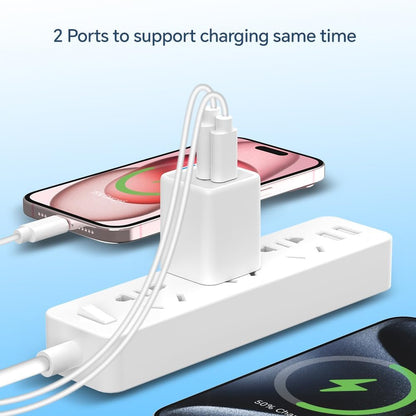 CONCEPTRONIC USB Charger PD GaN 2 Port 20W, USB-C x 1, USB-A x 1, QC 3.0, PPS