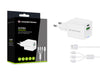 CONCEPTRONIC PD GaN 2 Port 33W USB Charger with 3 in 1 Charging Cable, USB-C x 1, USB-A x 1, QC 3.0, PPS