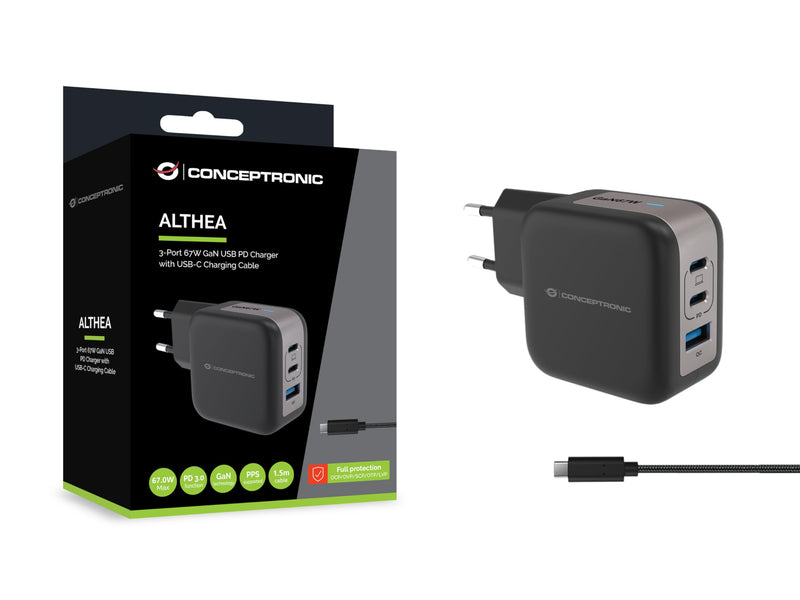 3-Port 67W Gan Usb Pd Charger