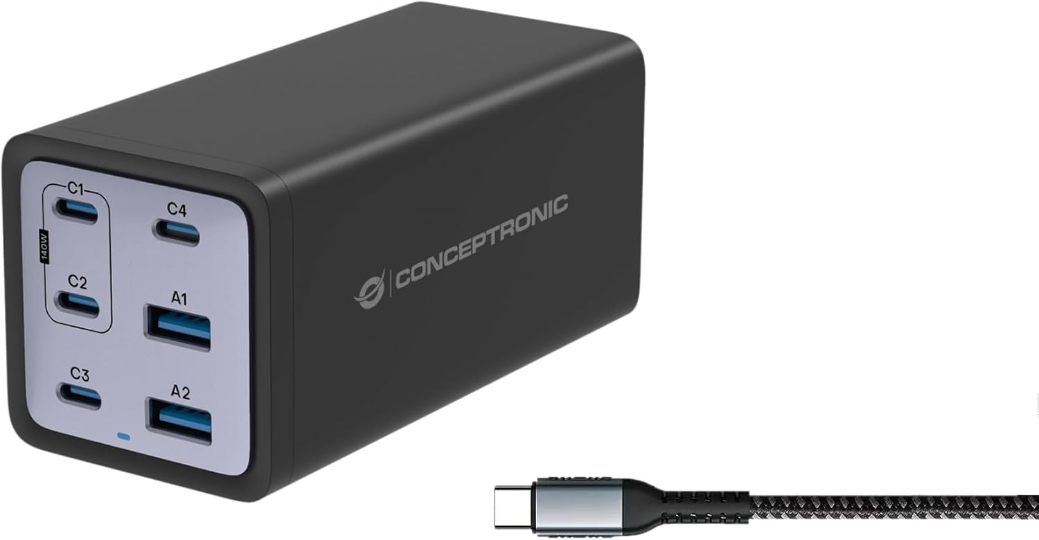 6-Port 200W Gan Usb Pd Charger With