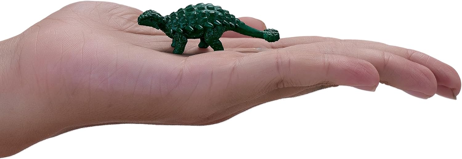 MOJO – Mini Dinosaur figure Mini Worlds Tube Playset 12pc T-Rex, Brachiosaurus, Spinosaurus, Mammoth, Tricerotops, Smilodon, Stegosaurus, Parasauralophus, Ankylosaurus | Dinosaurs Collection