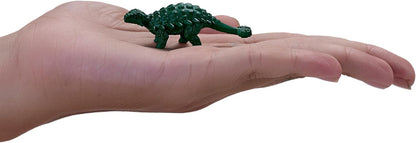 MOJO – Mini Dinosaur figure Mini Worlds Tube Playset 12pc T-Rex, Brachiosaurus, Spinosaurus, Mammoth, Tricerotops, Smilodon, Stegosaurus, Parasauralophus, Ankylosaurus | Dinosaurs Collection