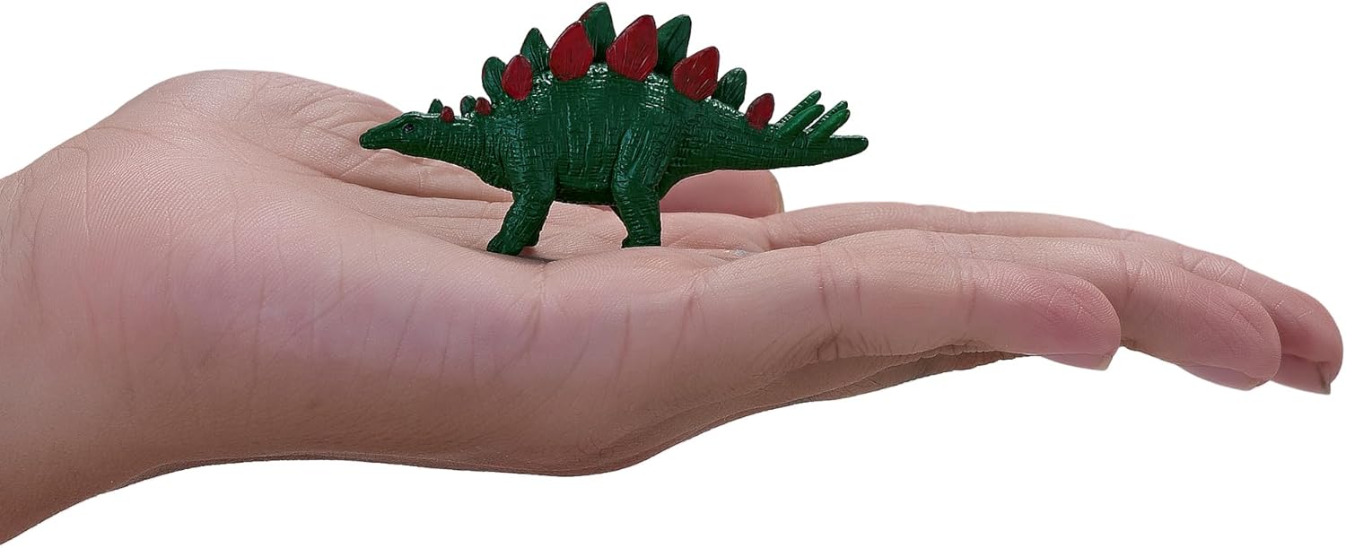 MOJO – Mini Dinosaur figure Mini Worlds Tube Playset 12pc T-Rex, Brachiosaurus, Spinosaurus, Mammoth, Tricerotops, Smilodon, Stegosaurus, Parasauralophus, Ankylosaurus | Dinosaurs Collection