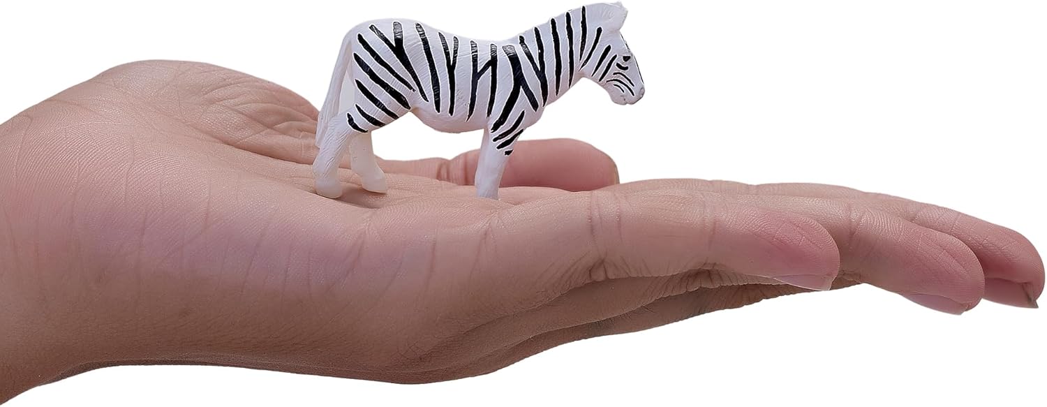 MOJO – African Wildlife Mini Worlds Tube Playset 12pc Lions, Giraffe, Gorilla, Panther, Rhino, Elephant, Zebra, Tiger, Hippo, Bull, Bear | Wildlife Collection | Designed in UK