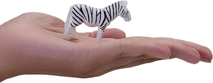 MOJO – African Wildlife Mini Worlds Tube Playset 12pc Lions, Giraffe, Gorilla, Panther, Rhino, Elephant, Zebra, Tiger, Hippo, Bull, Bear | Wildlife Collection | Designed in UK