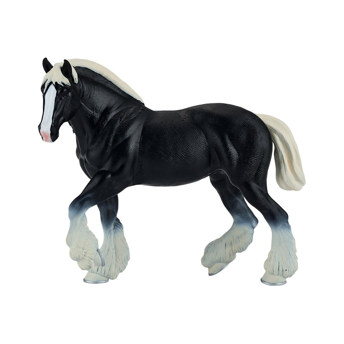 MOJO – Clydesdale Horse Black | Hand-Painted Toy Figure | Farm & Horses Collection | True to Life & Highly Detailed | Designed in UK