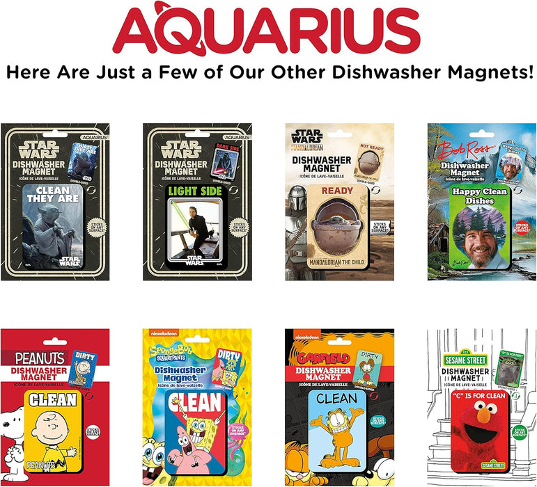 AQUARIUS Peanuts Charlie and Pig Pen Clean Dirty Double Sided Kitchen Dishwasher Magnet - with Adhesive Magnetic Plate for Non-Magnetic Surfaces - Officially Licensed Merchandise - 2.75 x 3.75 in