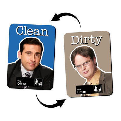 GAMAGO The Office Dishwasher Magnet - Michael and Dwight Double Sided Clean Dirty Magnet Sign Indicator - Officially Licensed Merchandise & Collectibles