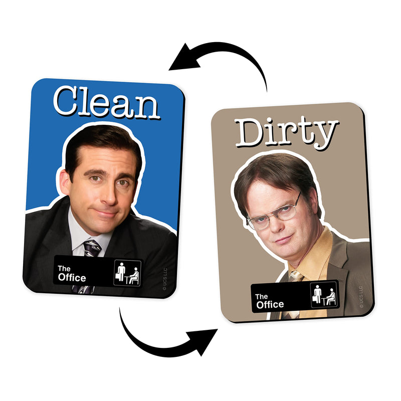 GAMAGO The Office Dishwasher Magnet - Michael and Dwight Double Sided Clean Dirty Magnet Sign Indicator - Officially Licensed Merchandise & Collectibles