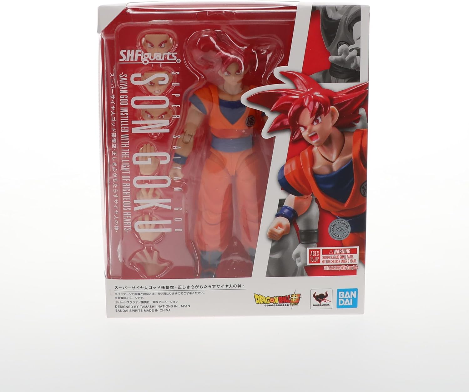 TAMASHII NATIONS - Dragon Ball Super - Super Saiyan God Son Goku -Saiyan God of Virtue-, Bandai Spirits S.H.Figuarts Action Figure