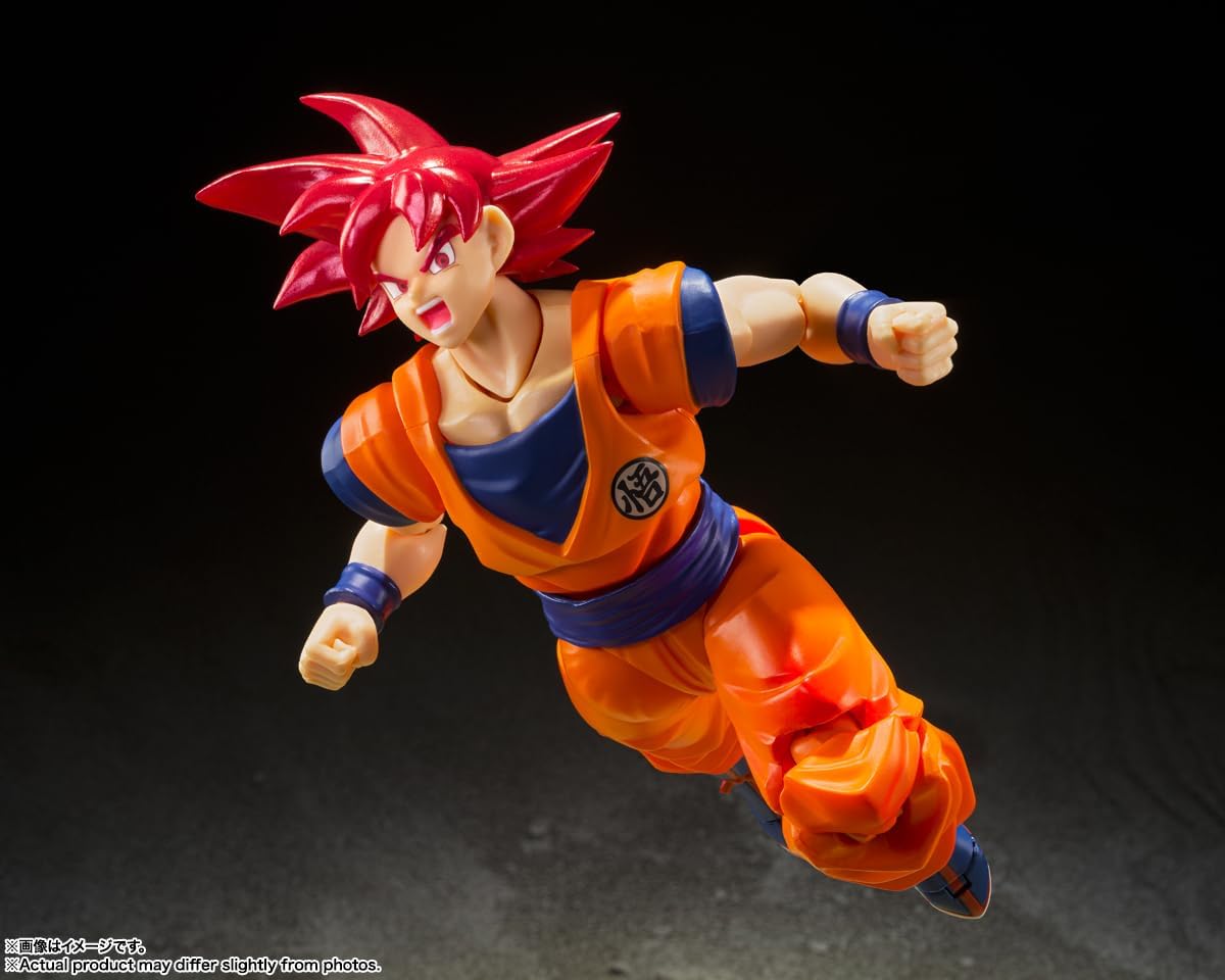 TAMASHII NATIONS - Dragon Ball Super - Super Saiyan God Son Goku -Saiyan God of Virtue-, Bandai Spirits S.H.Figuarts Action Figure