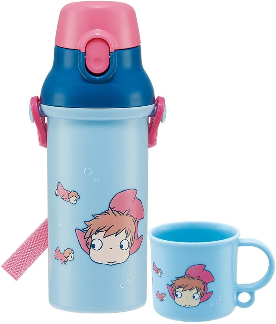 Skater KE5AAG-A Antibacterial Cup, Ponyo on the Cliff, Studio Ghibli, 6.8 fl oz (200 ml), Dishwasher Safe, Made in Japan