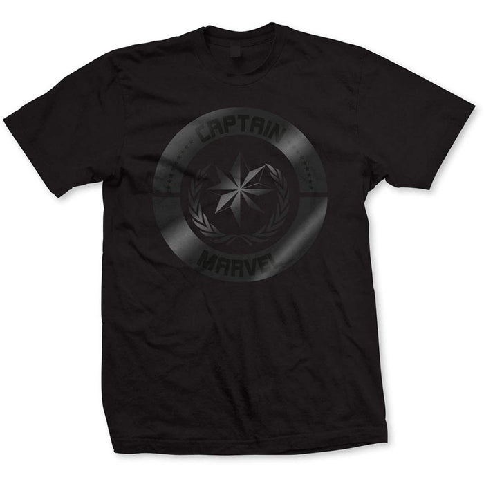 T-Shirt # Xxl Unisex Black # Captain Marvel Silver Circle