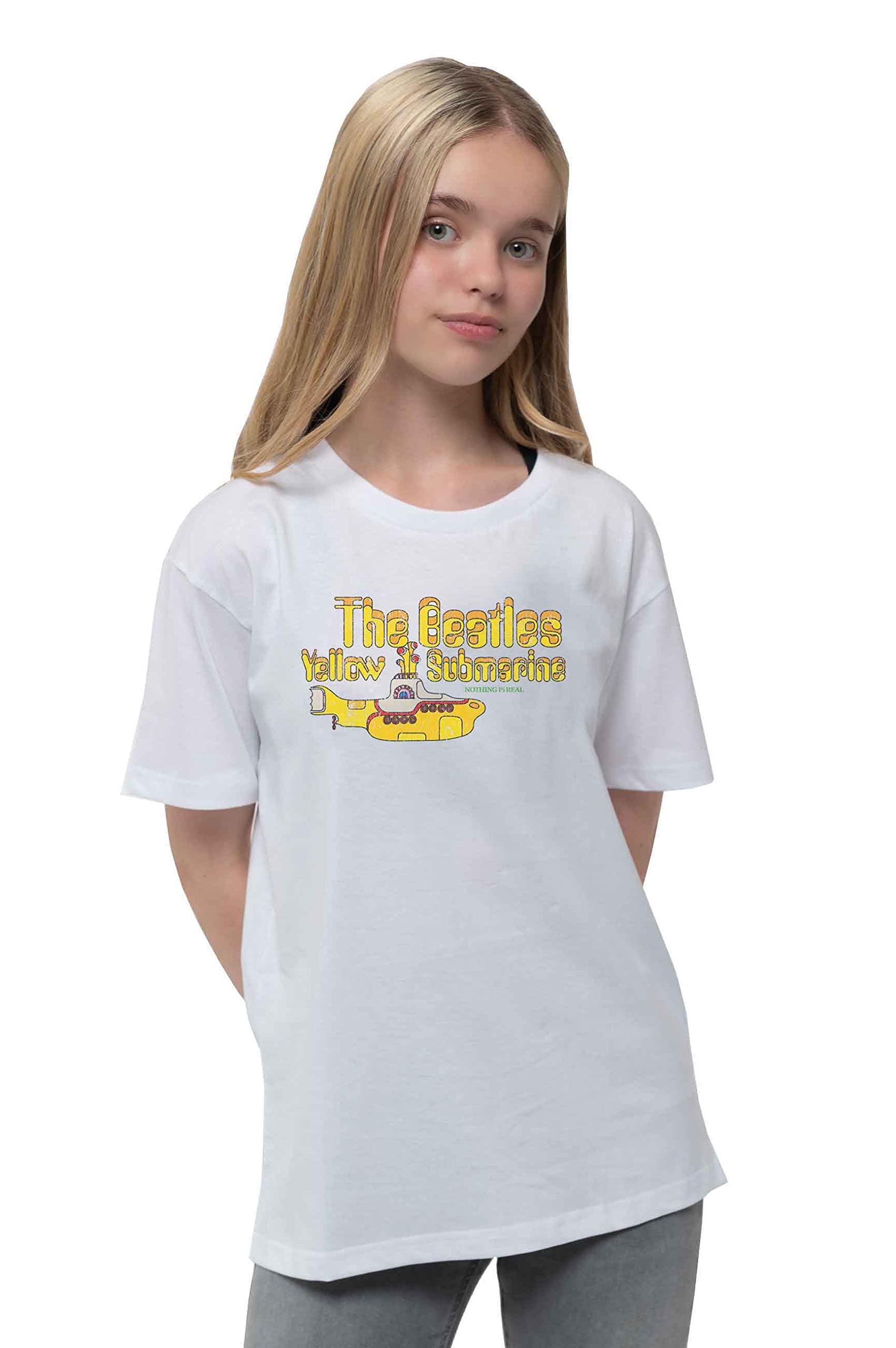 T-Shirt # M Kids White # Nothing Is Real