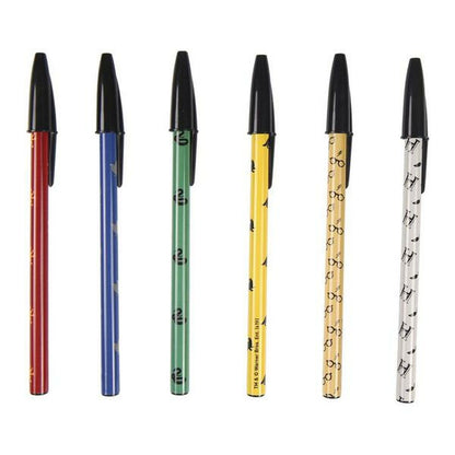 CERDÁ LIFE'S LITTLE MOMENTS, Set de Bolígrafos de Color Negro de Harry Potter-Licencia Oficial de Warner Bros unisex-adult, Multicolor, 6 Unidad (Paquete de 1