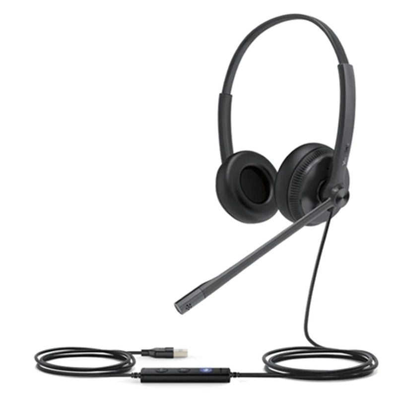 Yealink UH34 Headset Certified for Microsoft Teams USB-A Stereo Headsets with Microphone Noise Cancelling for Call Center Business Office VoIP Phone PC Computer Headset (Lightweight Foam Earpad)