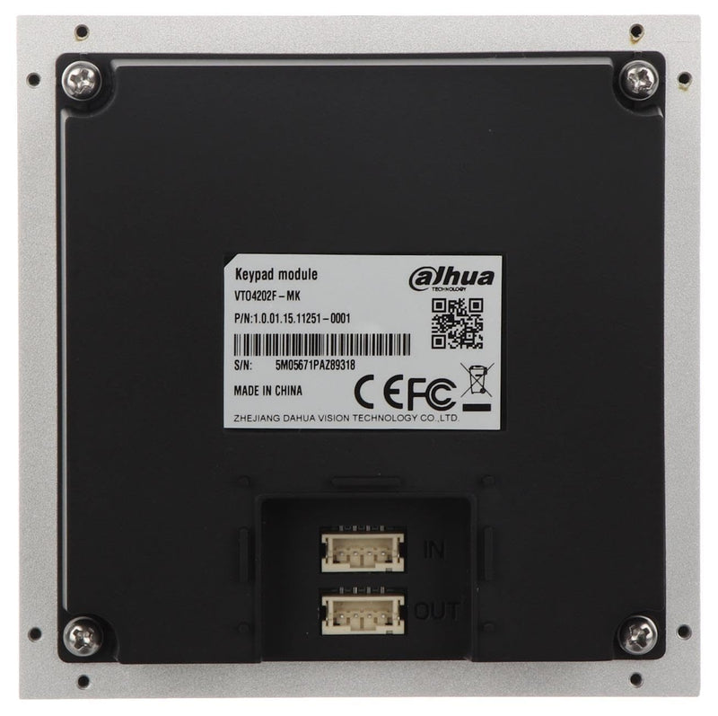 DAHUA VTO4202F-MK ESTACIÓN EXTERIOR MODULAR PARA VIDEOPPORTERO IP MIT TECLADO PARA SERIES VTO4202F-X