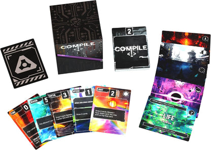 Greater Than Games: Compile: Main 1 - Area Control Strategy Card Game, Play As Competing Artificial Intelligence, Ages 14+, 2 Players, 20 Min
