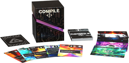 Greater Than Games: Compile: Main 1 - Area Control Strategy Card Game, Play As Competing Artificial Intelligence, Ages 14+, 2 Players, 20 Min